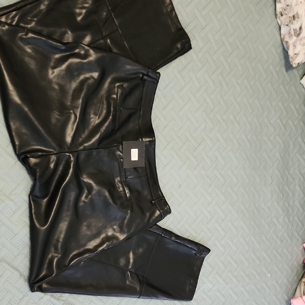 Marc New York Black Faux Leather Pants - Picture 5 of 12